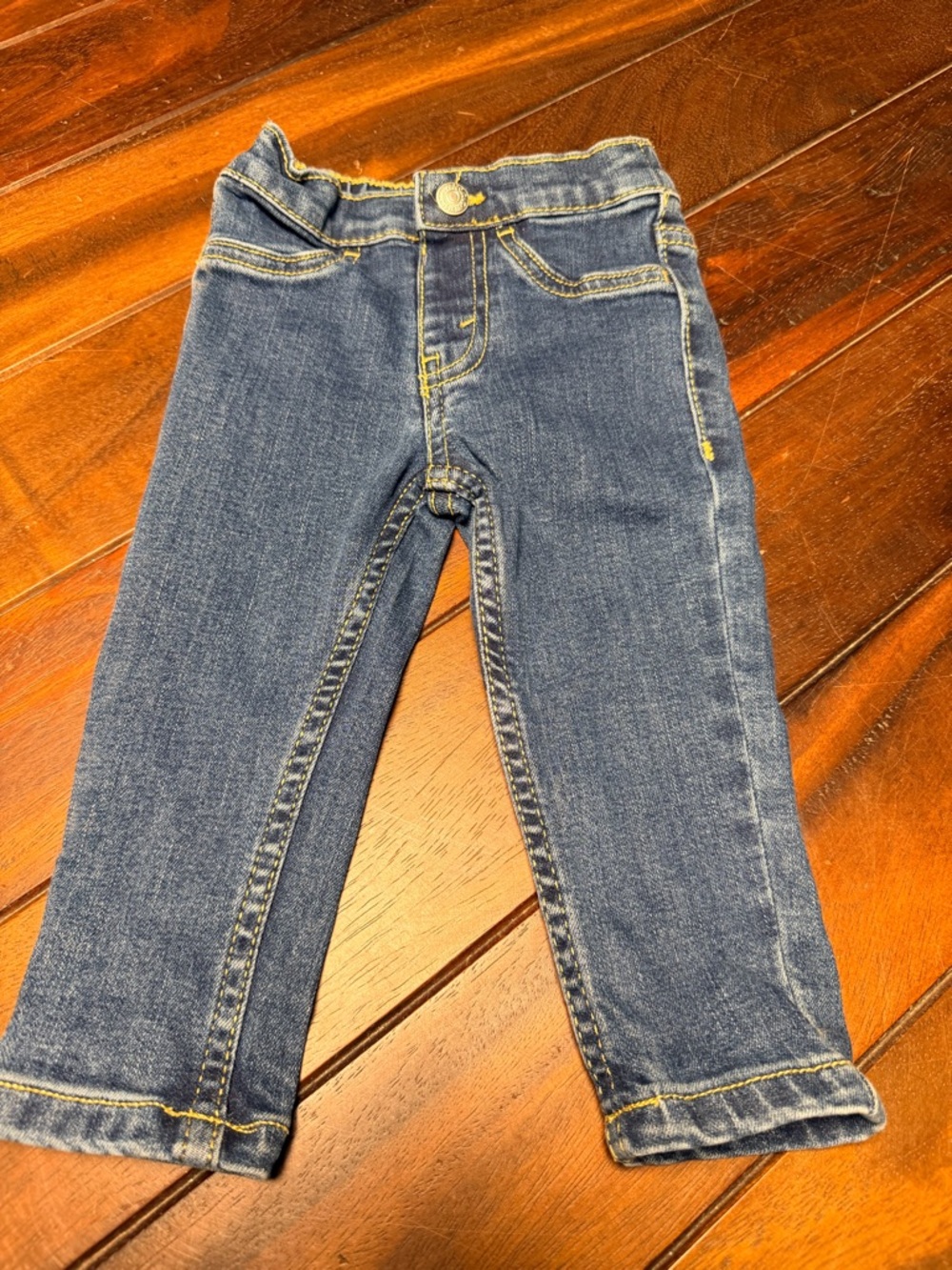 Levi's Kids Dark Blue Denim Jeans with Yellow Stitching